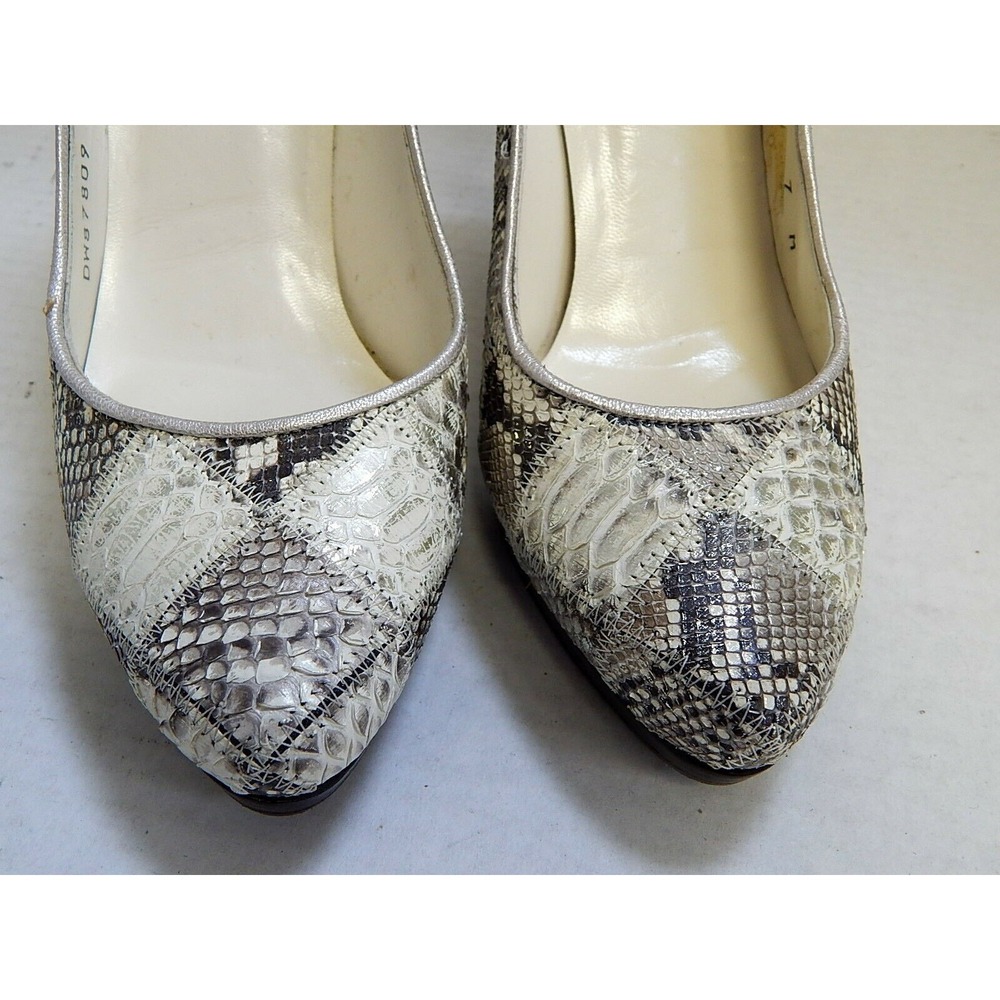 Stuart Weitzman Python Snake Leather Multi Metall… - image 4